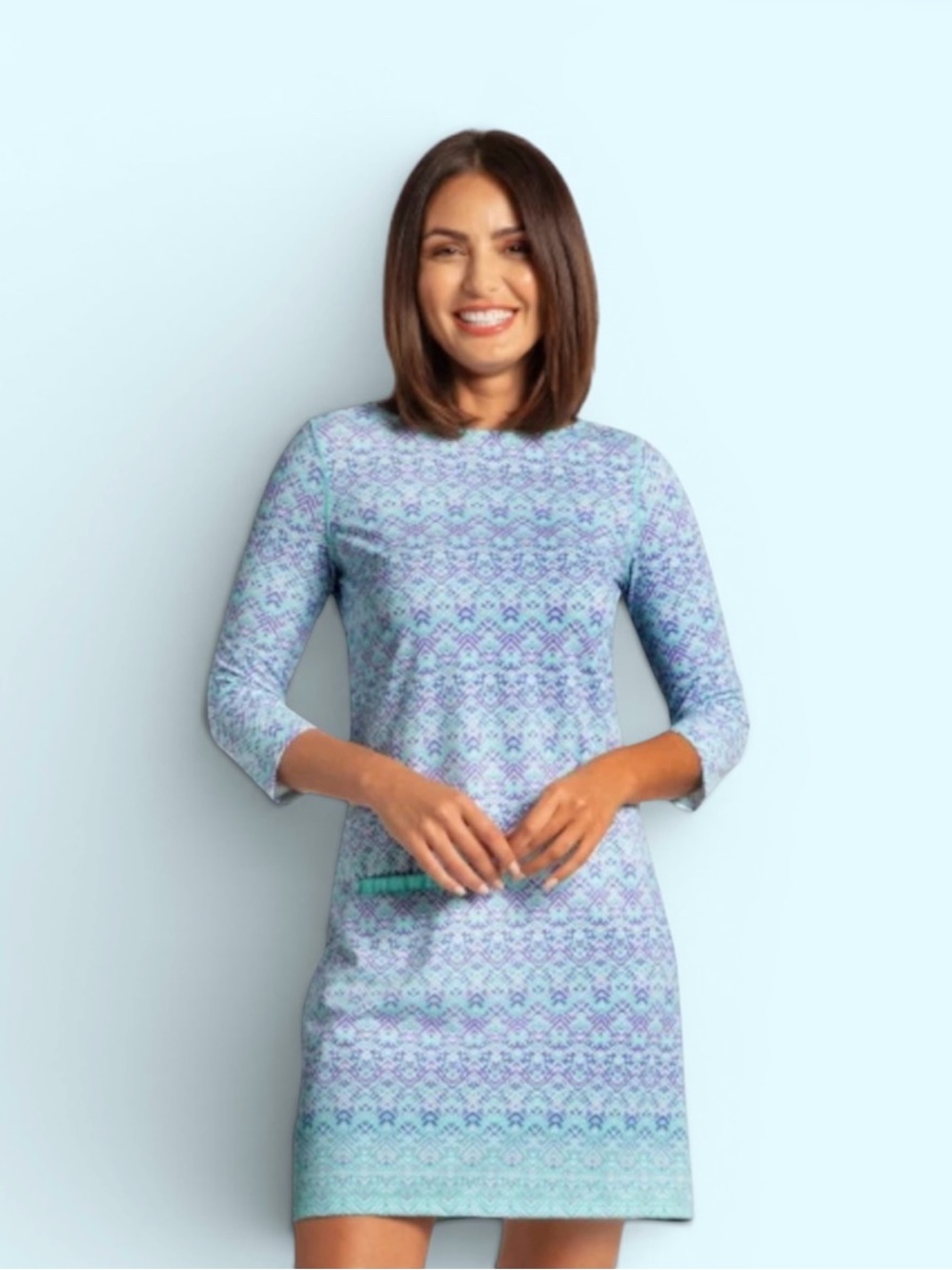 Cabana Life Women's Oceanfront Shift Dress with UPF 50+ Sun Protection, size L